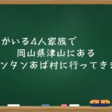 男児2人がいる4人家族で岡山県津山にあるザランタンあば村に行ってきました。
